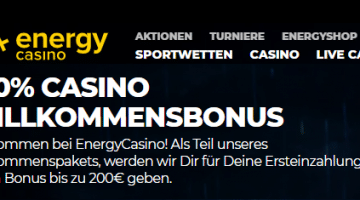 Energy Casino Bonus